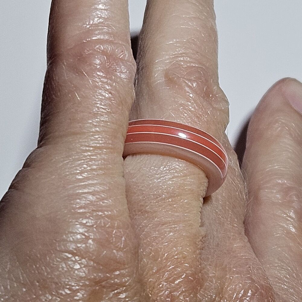 Striped Shades Of Pink Ring Size 5 - Picture 5 of 12